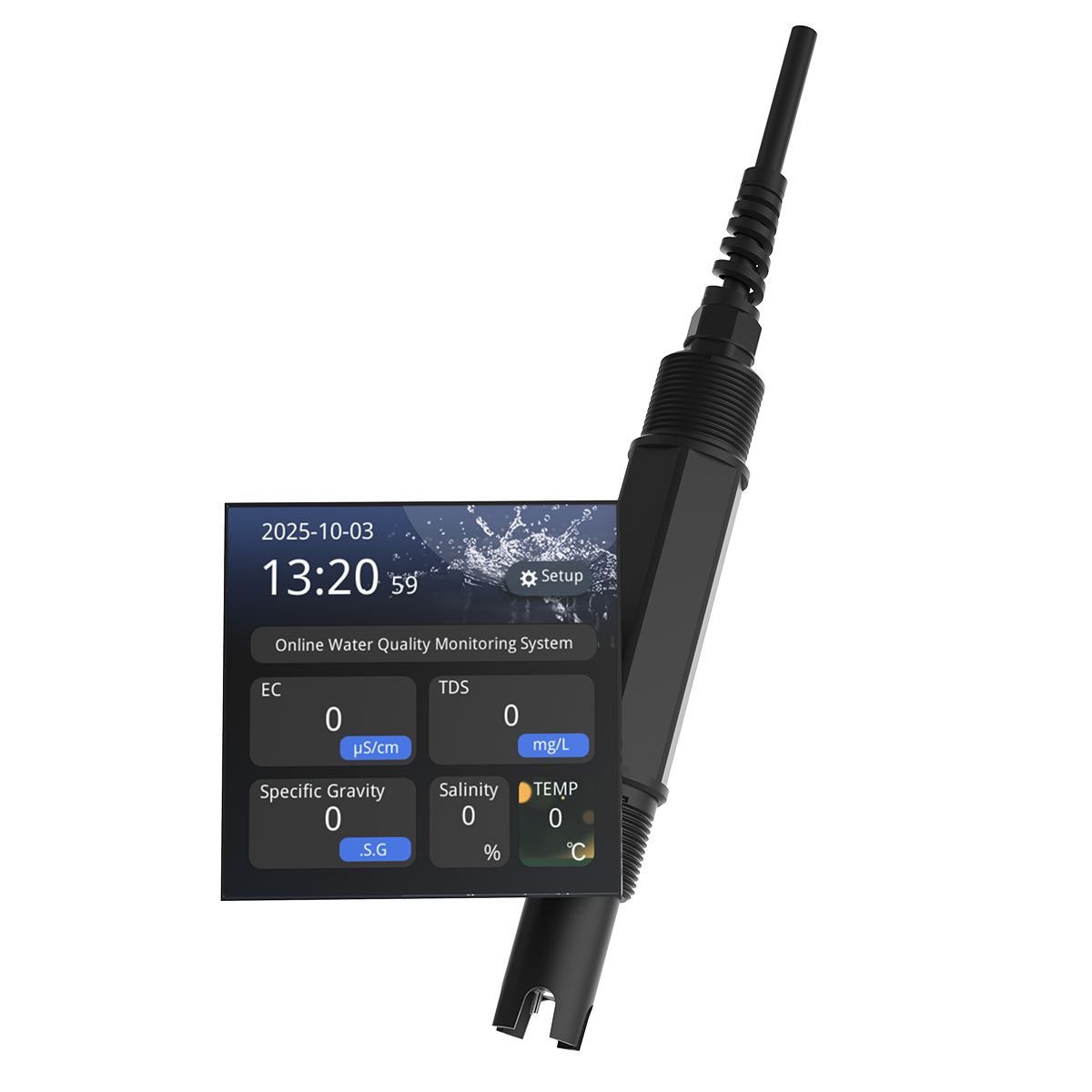 5-in-1 Full-Color Touchscreen Water Quality Sensor - Water Quality Sensor