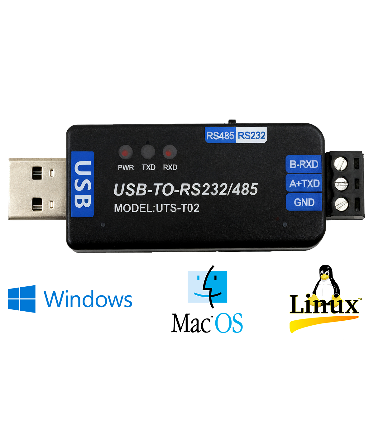 Industrial USB to RS485/RS232 Converter